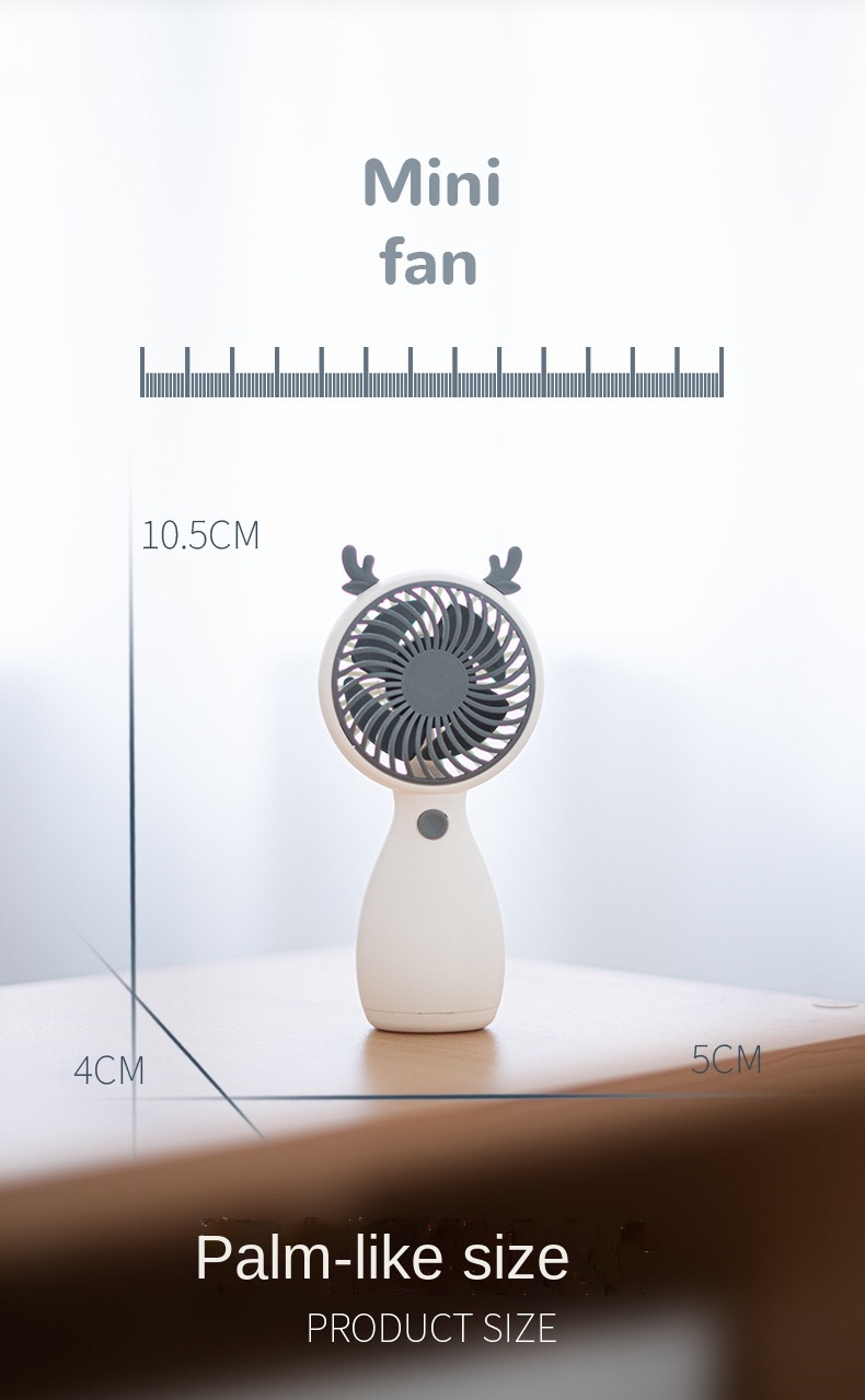 ubs handheld small fan, mini rechargeable model, strong wind, carry cartoon small fan 