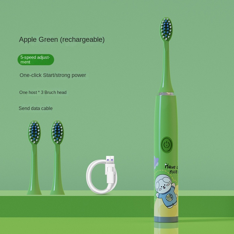 2023 Children's Electric Toothbrush USB Sonic Toothbrush Boys Cartoon Kids with Replacement Girls Toothbrush Ultrasonic