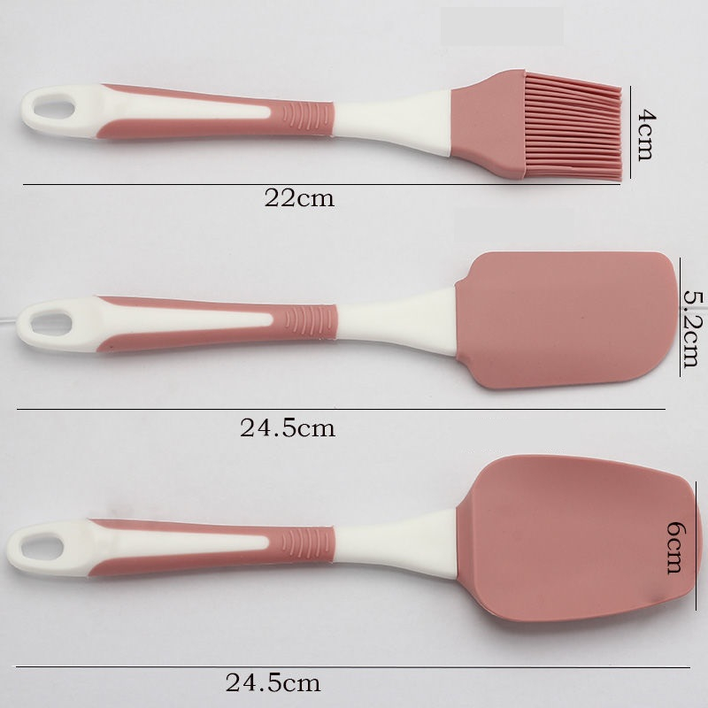 Korean silicone oil brush scraper set high temperature resistant silicone clips food clips baking tools non-stick special spatula

