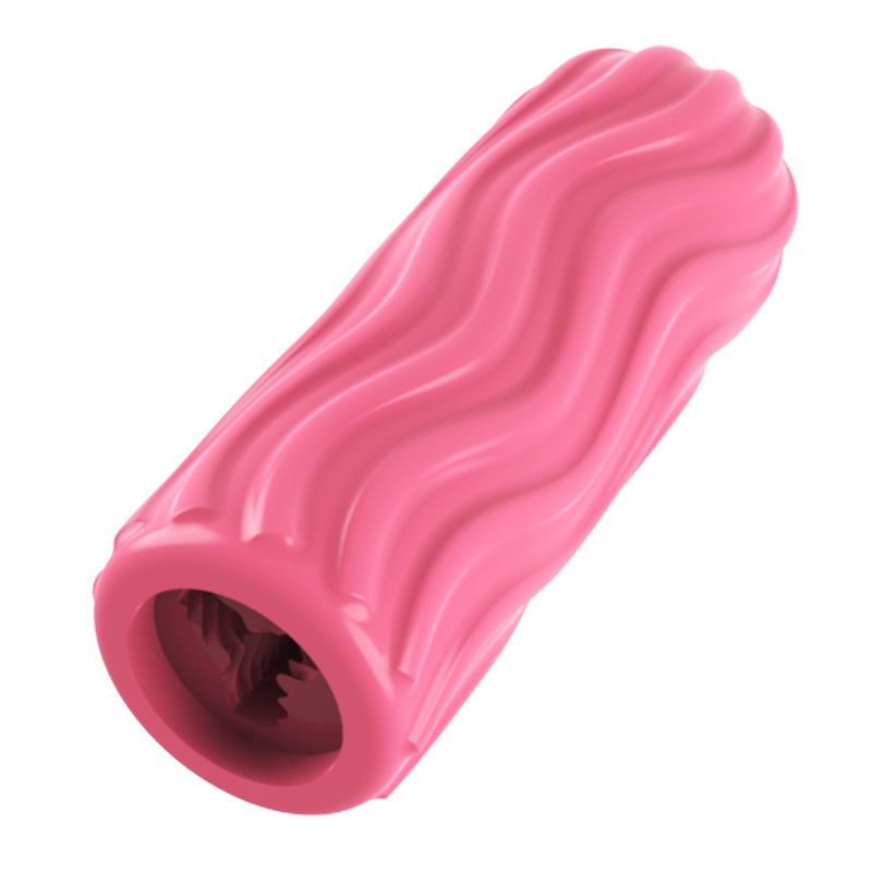Sex Toy for Men, Adult Toy, Portable Masturbator, Male Masturbation Toy, Manual Sucking Extrusion Stroker, Pocket Pussy, Tunnel Stroker, Vagina Textured, Two SidesRed 