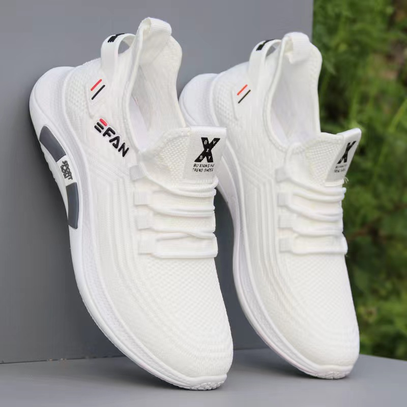 Men's Breathable Mesh Shoes Small White Shoes Leisure Light Soft Sole Sports Shoes