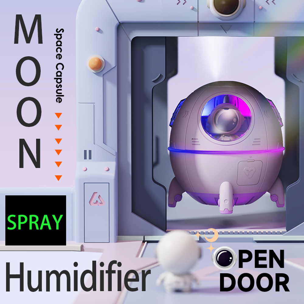 MJ046 New Astronaut Air Humidifier 220ml Electric Ultrasonic Aroma Essential Oil Diffuser Colorful LED Light USB Mist Sprayer Gifts