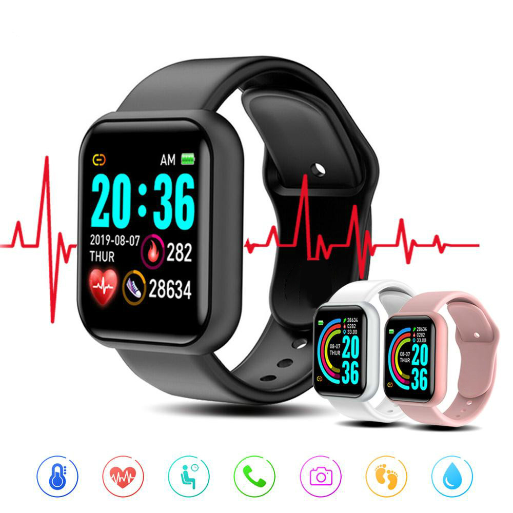 Y68 Smart Watch Women Men Sport Waterproof Bluetooth Heart Rate Monitor Tracker for Android IOS