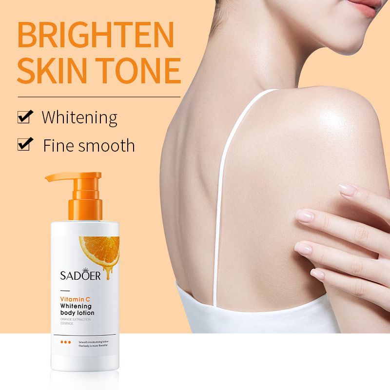 VC Whitening Body Lotion SADOER Vitamin C moisturizes and hydrates the skin
