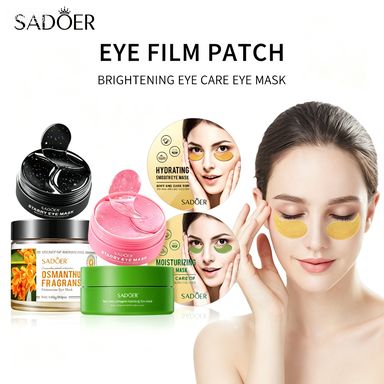 SADOER Brightening Hydrating Eye Mask Patches, 60PCS/Box, Collagen Hydrogel Under-Eye Pads for Dark Circles, Puffiness, Fine Lines, Moisturizing & Revitalizing Eye Care