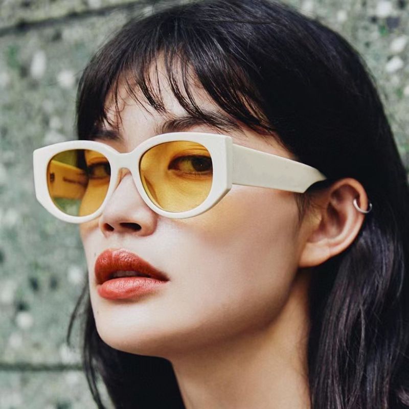 18112 Women's New Fashion Oval Frame Sunglasses Anti-UV Sunglasses