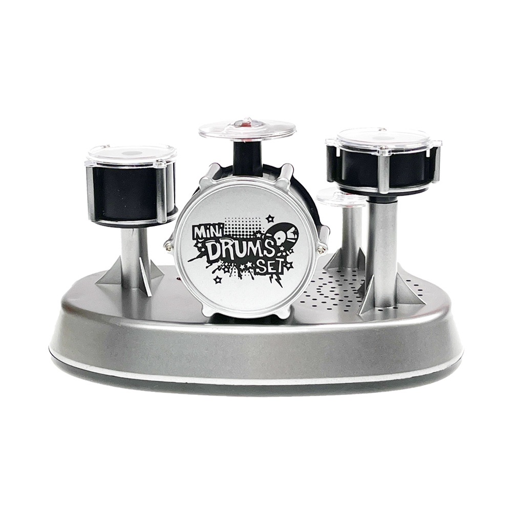 Finger Drums, Mini Drum, Rock Drum Set, Toy for Kids, Touch to Play, Boys, Girls, GiftSilver+Black