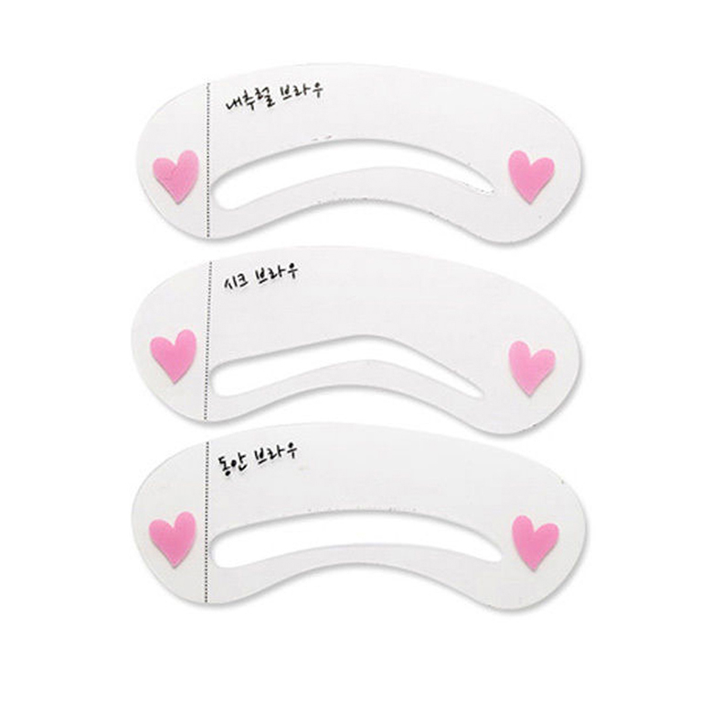 Eyebrow Stencils Eyebrow Class Card Makeup Tools 3PCS/Set New Fashion Women Magic Shaping Eye Brow Class Drawing Guide Eyebrow Stencil Card Template Assistant Makeup Tool Kit