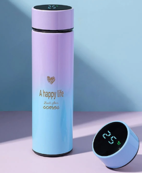 500ml Smart Water Bottle Intelligent Stainless Steel Thermos LED Temperature Display Bottles Vacuum Flasks Thermoses Cup 24hr