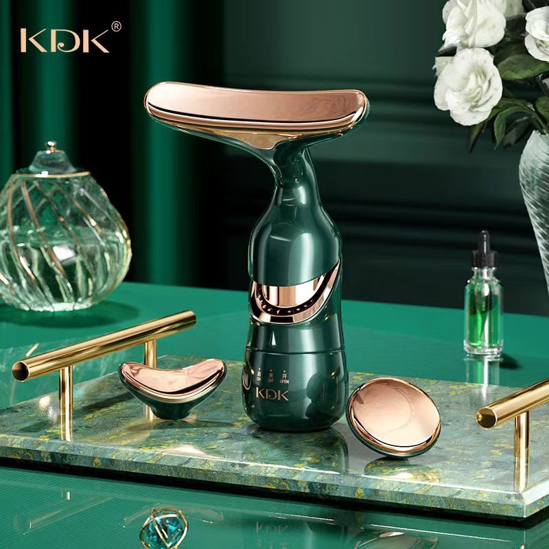 4D Multi-functional Facial Massager Roller Rechargeable EMS Microcurrent Vibration LED Light Therapy Skin Tightening Face Shaping Massager for Face Neck Body Home Skincare Beauty Device