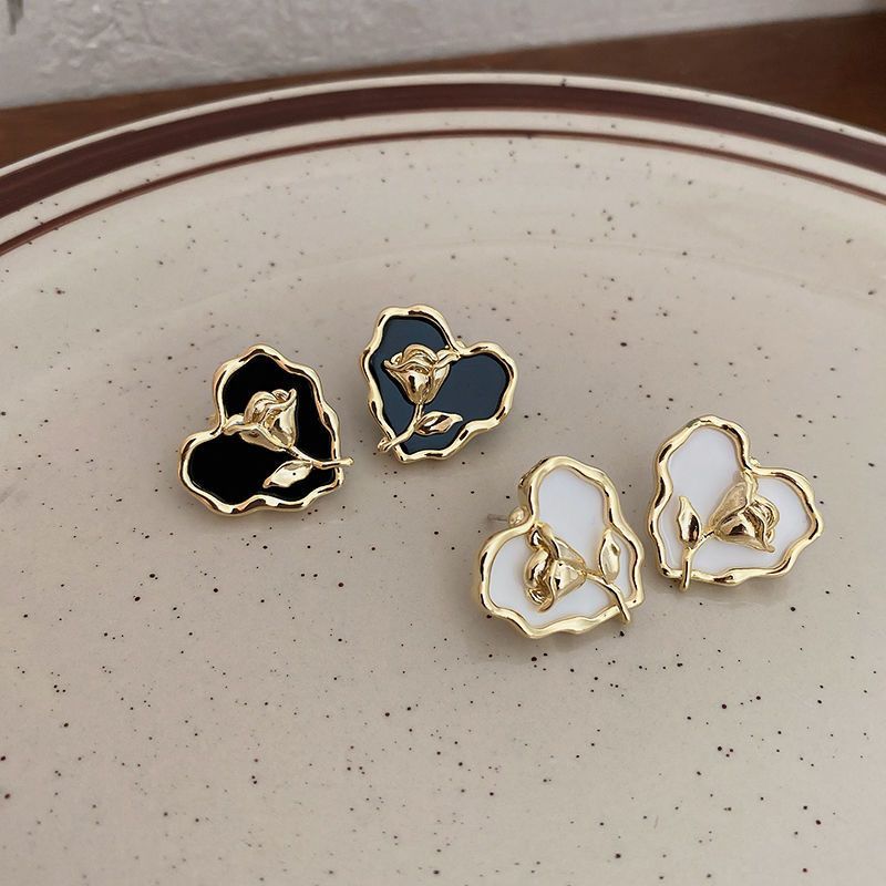 M48 Tulip Flower Love Earring Sweet Cool Earrings Personalized Fashion Versatile Earrings For Women