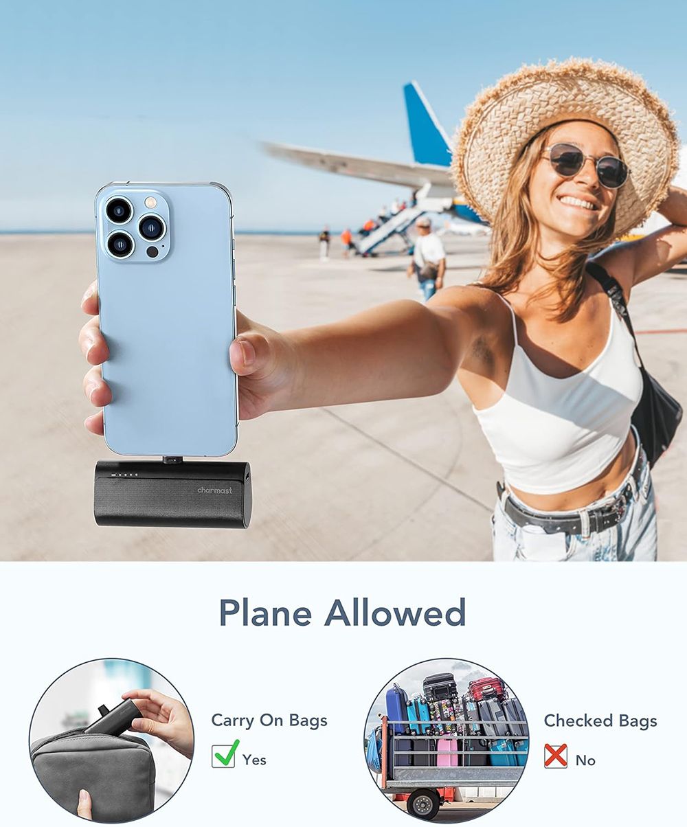 Portable Charger for iPhone, with Lightning Connector, Power Bank 5,500mAh 12W, Compatible with iPhone 14/14 Pro / 14 Plus, iPhone 13 and 12 Series