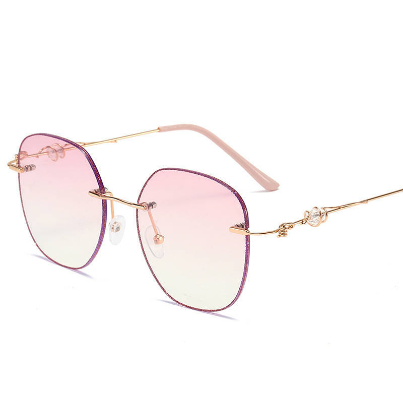 9303 Women Sunglasses Brand Designer Mens Square Metal Frame Sunglasses Pink Mirror Classic Retro Sun Glasses Women Luxury Eyewear