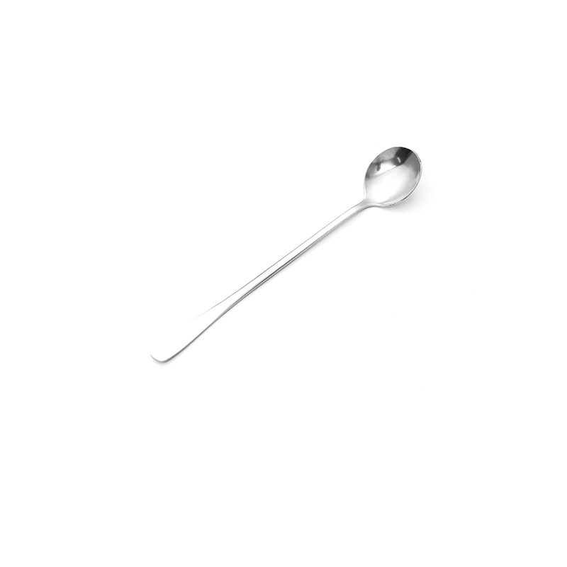 1531 1Pcs Kitchen Long Handled Spoon Stainless Steel Coffee Tea Spoon Office Coffee Stirring Spoon Teaspoon
