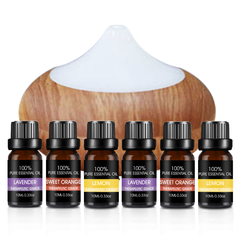 100% Pure Essential Aromatherapy Oils Gift Set-6 Pack , 10ML(Lavender, Lemon, Sweet Orange)