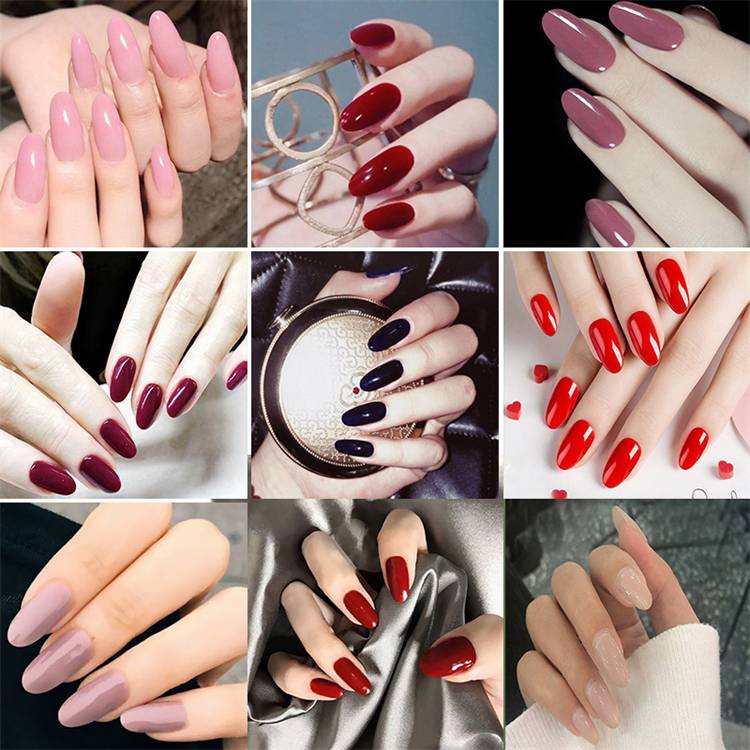 Fales Press On False Nail Pink Color Coffee Color Red Color 823