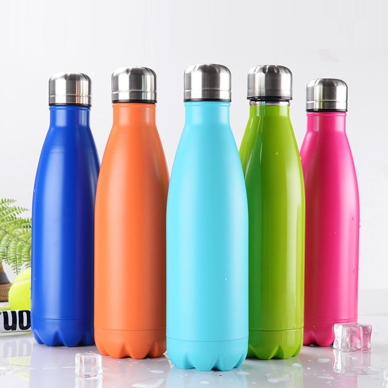 500ml Insulated Water Bottle Double Wall Vacuum Stainless Steel Water Bottles, Leak Proof Metal Sports Water Bottle Keeps Drink Hot and Cold - Perfect for Outdoor Sports Camping Biking