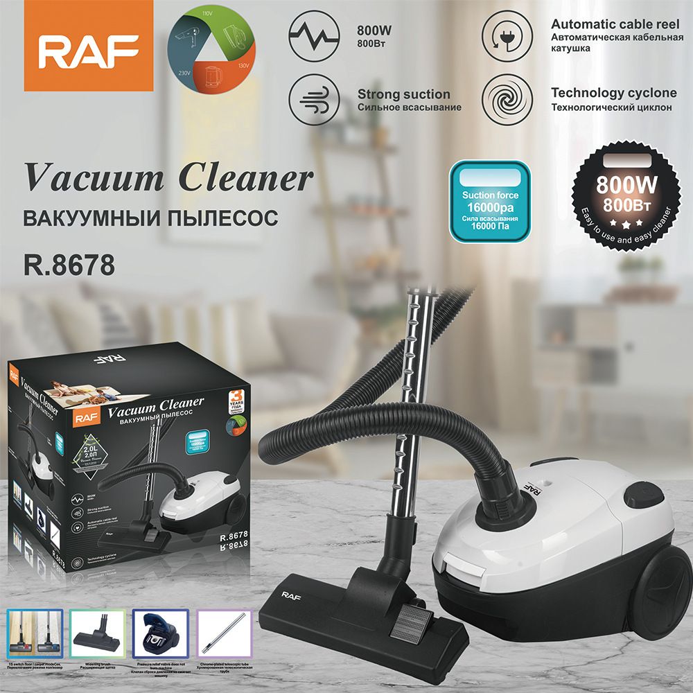 RAF vacuum cleaner high power European standard household powerful handheld large suction portable vacuum cleaner 2.0L