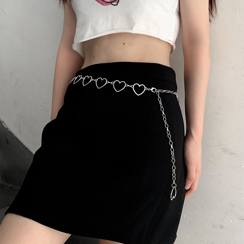 137 Women's Summer Versatile Love Belt Chain, Decorated Skirt Pants Heart-Shaped Chain Accessories