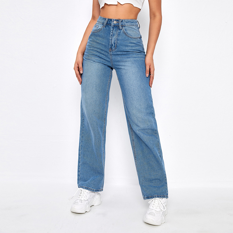 CL877-1 Classic High Waist Jeans for Women Vintage Boyfriend Mom Jeans