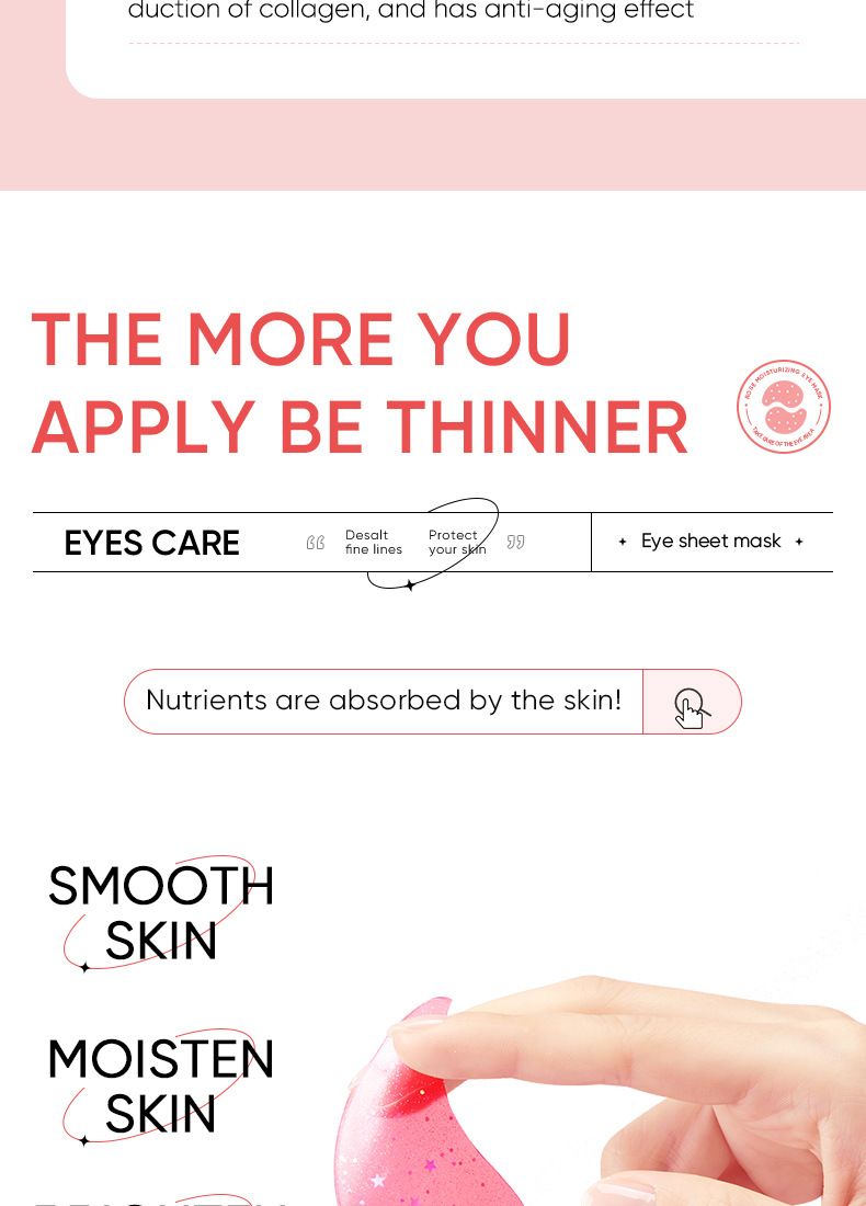 Rose Starry Sky Eye Mask Hydrating Eye Care Eye Mask