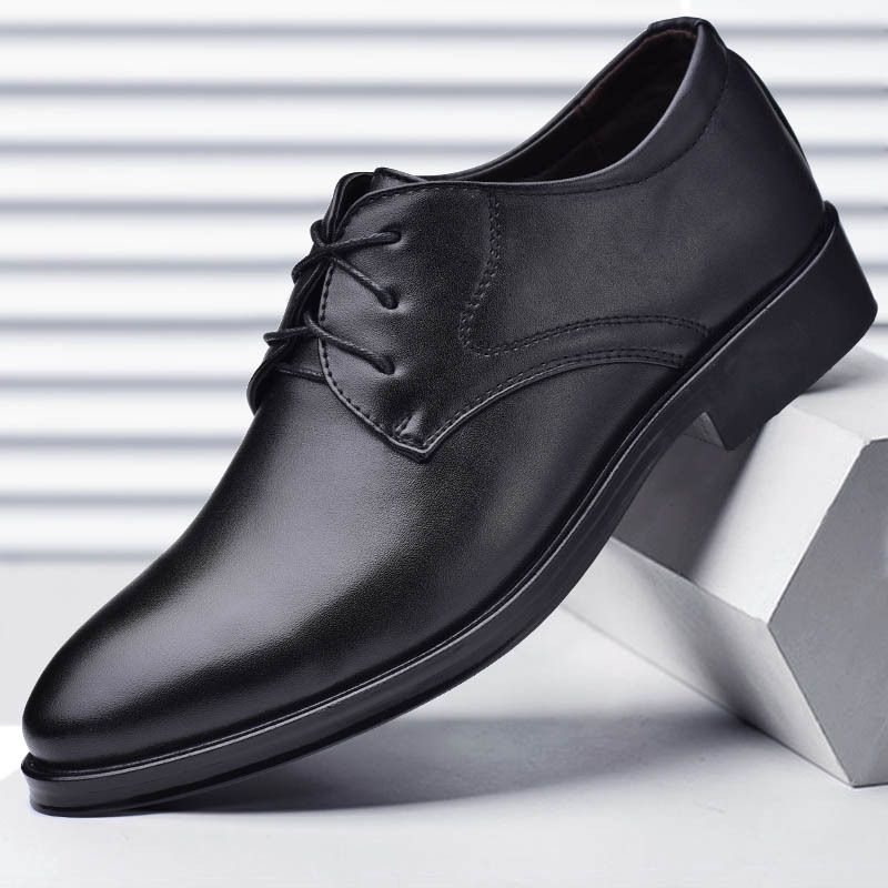 New men's casual leather shoes business formal men's shoes lace-up 2069