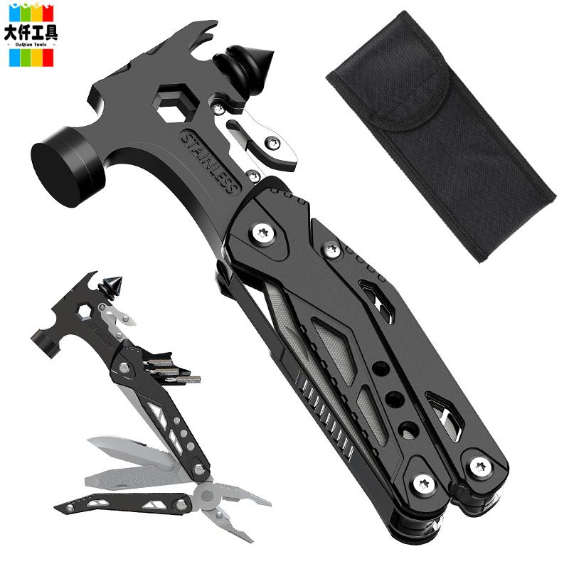 Amazon's best-selling multifunctional fire hammer, faucet hammer, pliers, stainless steel hardware tools, car safety window breaking hammer