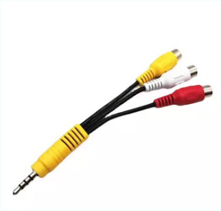 0.1 M Male Female Color Difference Line One Minute Three Audio Cable 3.5 To 3Rca Bus
