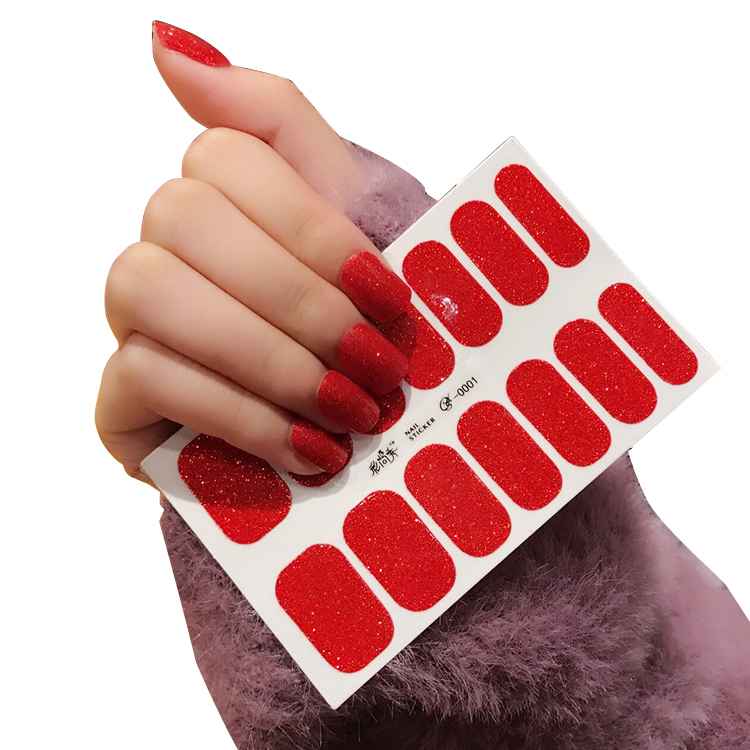 Tospino Full Nail Wraps Art Polish Stickers Decal Strips Adhesive False Nail Design Manicure Set With a Nail Buffers Files For Women Girls