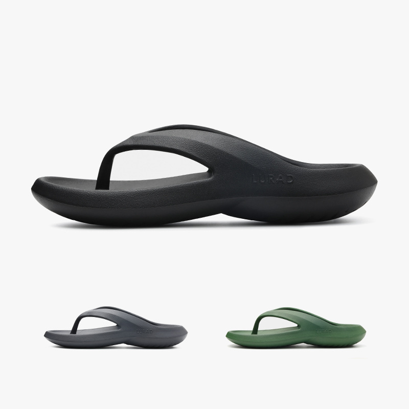 L5930AM Men's Fashion Casual Eva Platform Flip-Flops Simple Non-Slip Open-Toe Beach Shoes