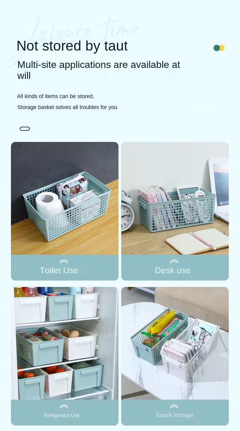 Rectangular Storage Basket, Hollow Plastic Storage Basket, Kitchen Living Room Clothes Storage Box