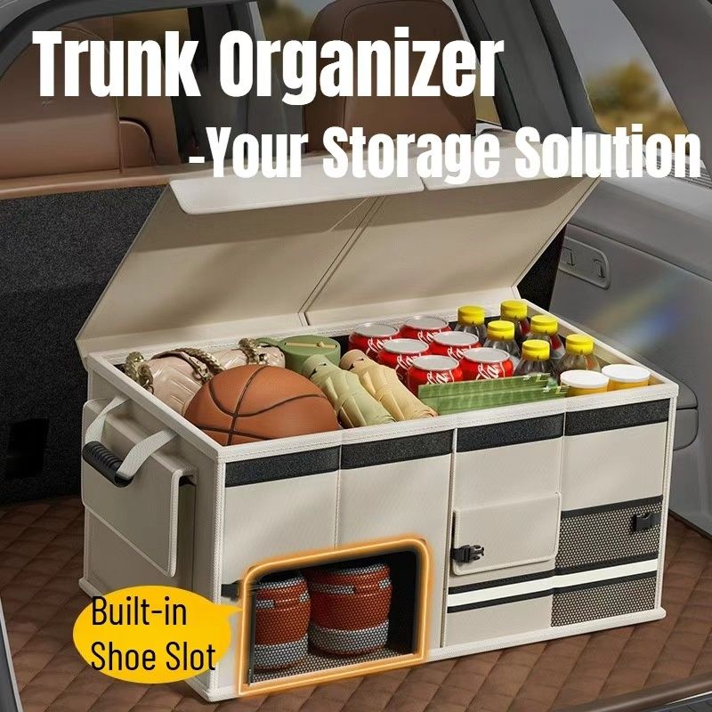 Foldable Car Trunk Storage Box Multifunctional Portable Auto Organizer Storage Container for Vehicle
