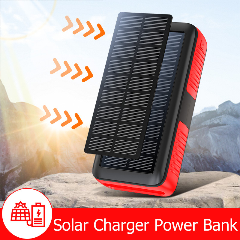 Solar energy mobile power portable battery CRRshop free shipping best sale emergency lamp charger Large-capacity rechargeable battery portable self-contained LED light solar energy 30000mA 40000mAh mobile power supply