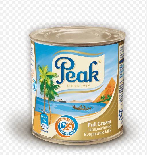 Peak Full Cream Unsweetened Evaporated Milk Tin 150g