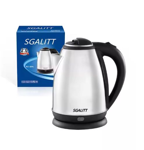 SGALITT 2L 1500W Stainless Steel Smart Portable Small Thermo Water Boiler Electric Kettles