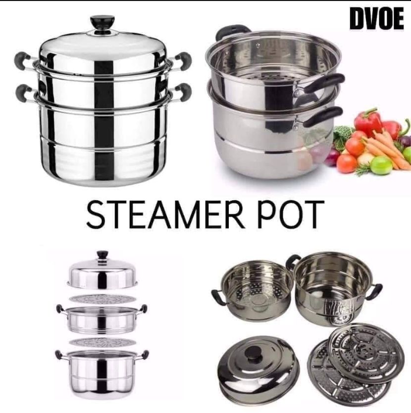 Big-size 3 Layer Steamer Cookware stainless