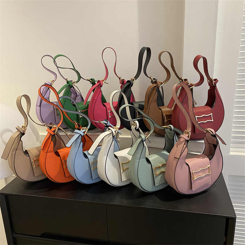 js8332 Luxury Designer Women's Shoulder Bag Simple Fashion Women's Underarm Bag Women's Handbag