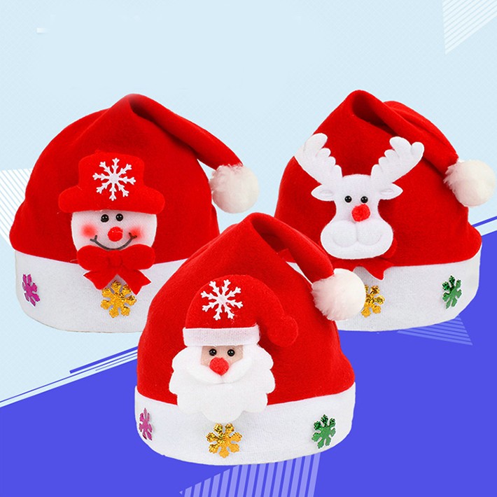 Christmas Hat Christmas Ornaments Adult Children Santa Hat Christmas Hats for Christmas New Year Festive Holiday Party Supplies