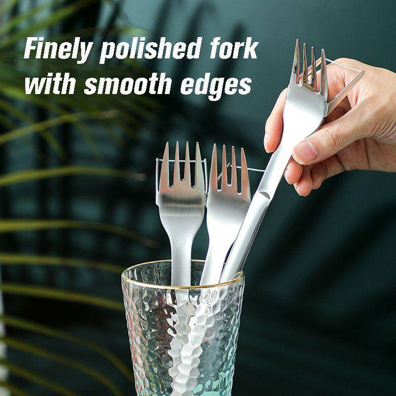 WELLHOME Creative Portable Multi-purpose 2-in-1 Watermelon Fork Slicer Watermelon Fruit Cutting Fork Pieces Tableware Fork Dropshipping