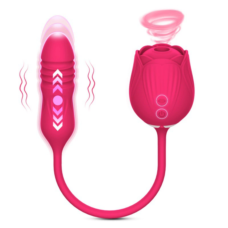 Wannilen Sex Toys Rose Vibrator Adult Sex Toys for Women with Thrusting Dildos G Spot Vibrators, Anal Sex Toy Clit Nipple Stimulator Licker for Female Men Couples