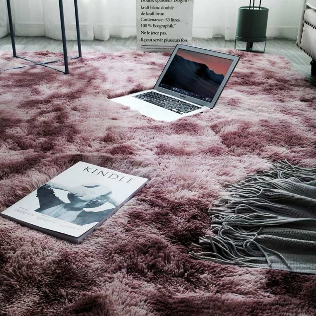 Tie Dye Area Rug for Bedroom Living Room Fluffy Shaggy Gradient Faux Fur Carpet for Kids Adults Fuzzy Plush Home Decor Floor Mat