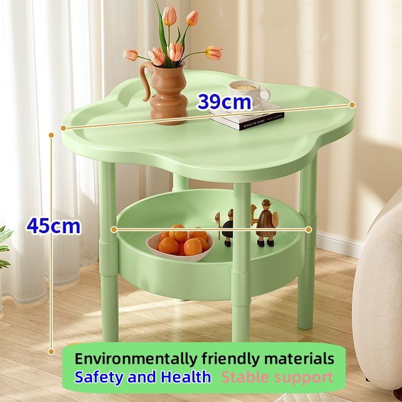 Bedside cabinet, bedroom bedside cabinet, small storage rack, sofa mini cabinet Double layer storage Corner Cabinet