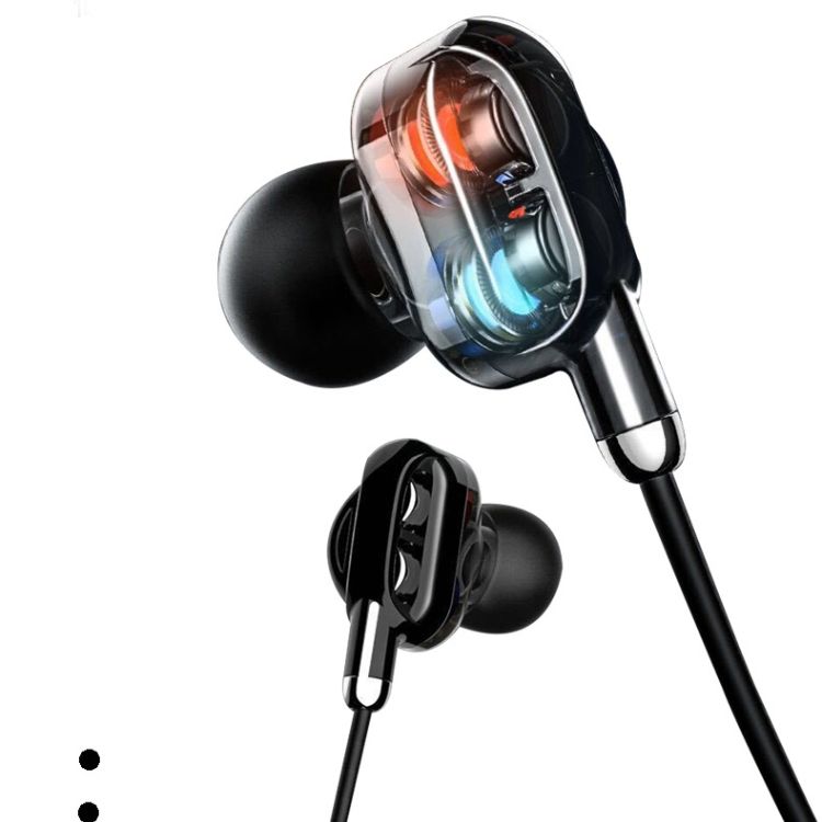 Wired Headset Earphones Quad core deep bass in ear wired headphones With microphone Adjustable tone CRRSHOP High sound quality mobile earphones digital audio video earphones