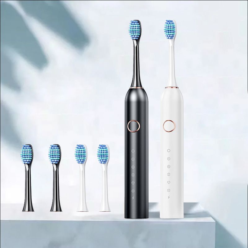 Electric Toothbrush Set, Comes with 4 Brush Heads & Travel Case,5 Modes with 2 Minutes Built in Smart Timer, One Charge for 30 Days, 42000 VPM Motor