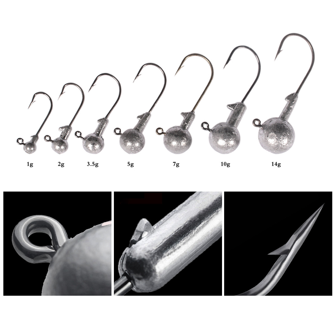 50pcs Stainless Steel Fishing Swivels Hooked Snaps Fishing Hook