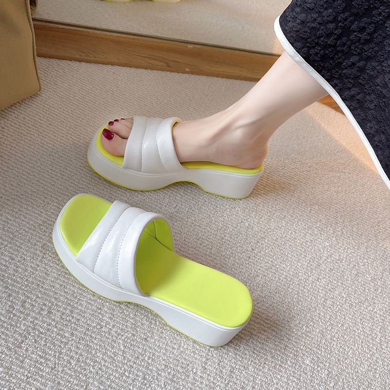 A997 Women's Summer New Casual Thick Sole Slippers Soft and Comfortable Slippers