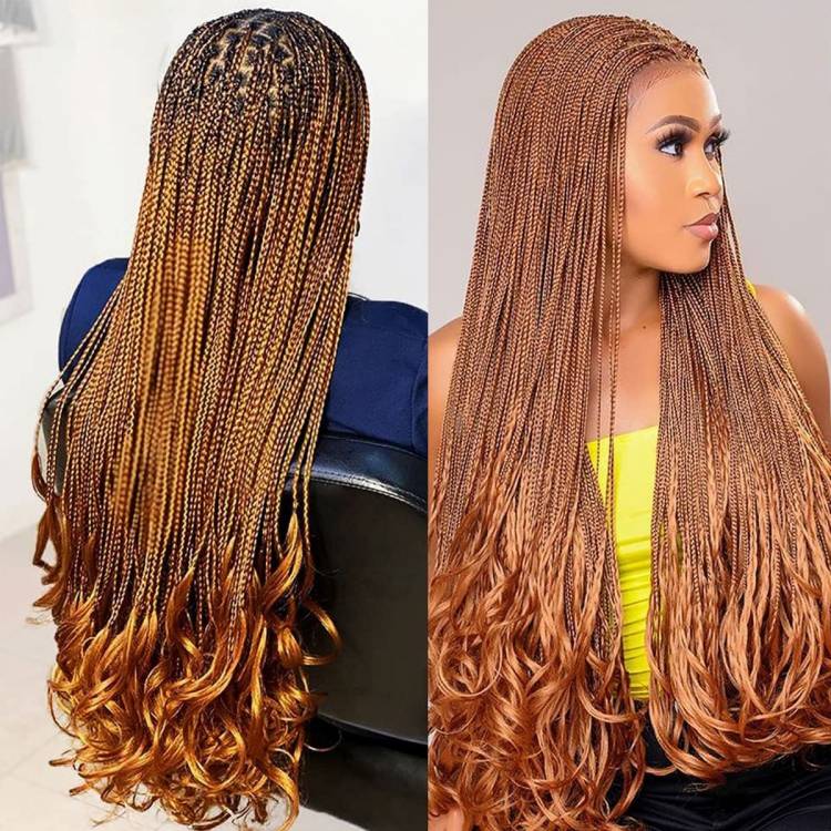 Wigs female French Curly hair Crochet needle weave Hair 2-piece set Curly hair Braid cauda equina big roll cauda equina CRRSHOP women beauty care hair dressing wig