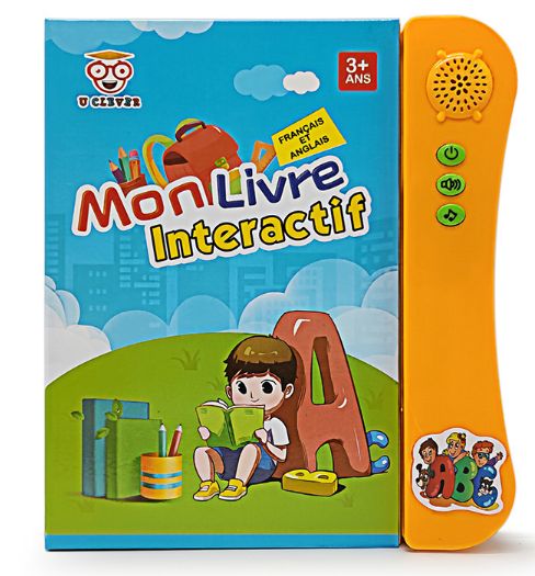 French English Spanish Arabic Talking Learning Book for Kids 2 3 4 5 6 Years Old, Learn French Interactive Audio Sound Books for Toddlers, Francais Educational Electronic Toys, Bilingual Musical Toy New French English finger-pointing reading children's smart learning toy voice calligraphy e-book