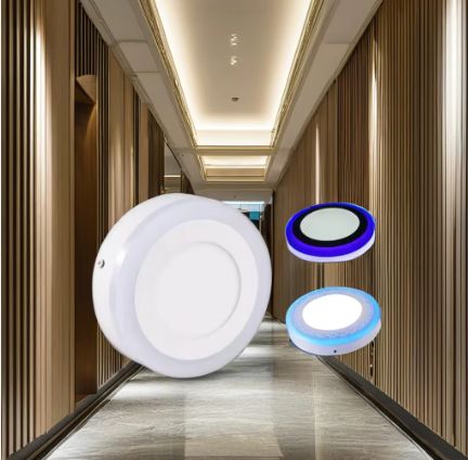 12+4W Home indoor bedroom decoration lighting adjustable double color changeable commercial ceiling round LED panel light high quality