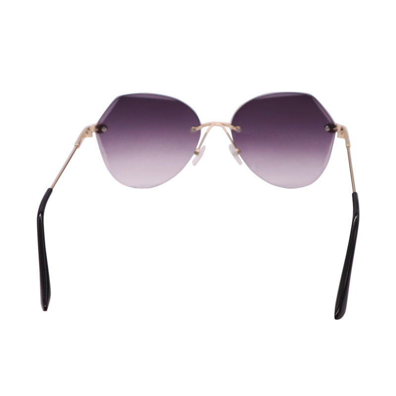 8989 Square Rimless Sunglasses Women Brand Designer Rhinestone Polygon Ladies Sunglasses Trimming Irregular